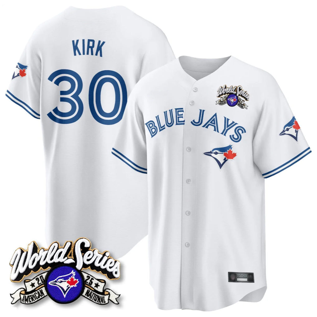 T.Blue Jays #30 Alejandro Kirk Player White 2025 American League All Fdoa Stitched Jerseys