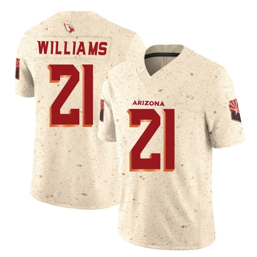 A.Cardinals #21 Garrett Williams Player Cream Rivalries Collection Vapor Limited Home Game Gdoa Stitched Jerseys