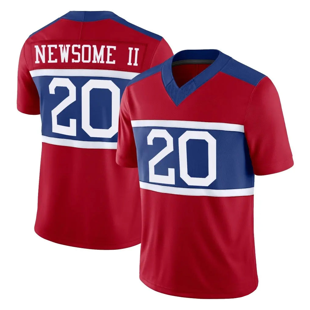 NY.Giants #20 Greg Newsome II Player Red Century Vapor F.U.S.E. Home Game Gdoa Stitched Jerseys