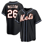 NY.Mets #26 Nolan McLean Player Black Fashion Out Game Fdoa Stitched Jerseys