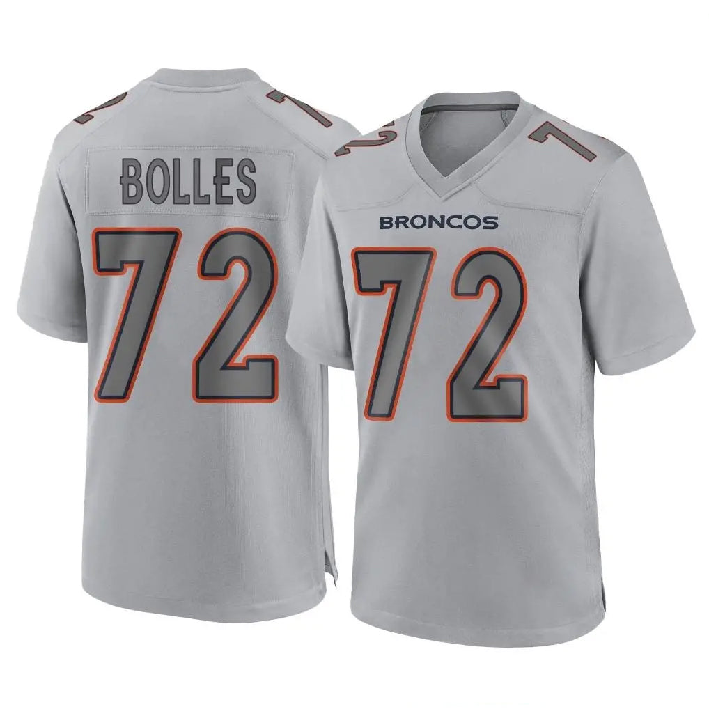 D.Broncos #72 Garett Bolles Player Gray Atmosphere Fashion Limited Game Gdoa Stitched Jerseys