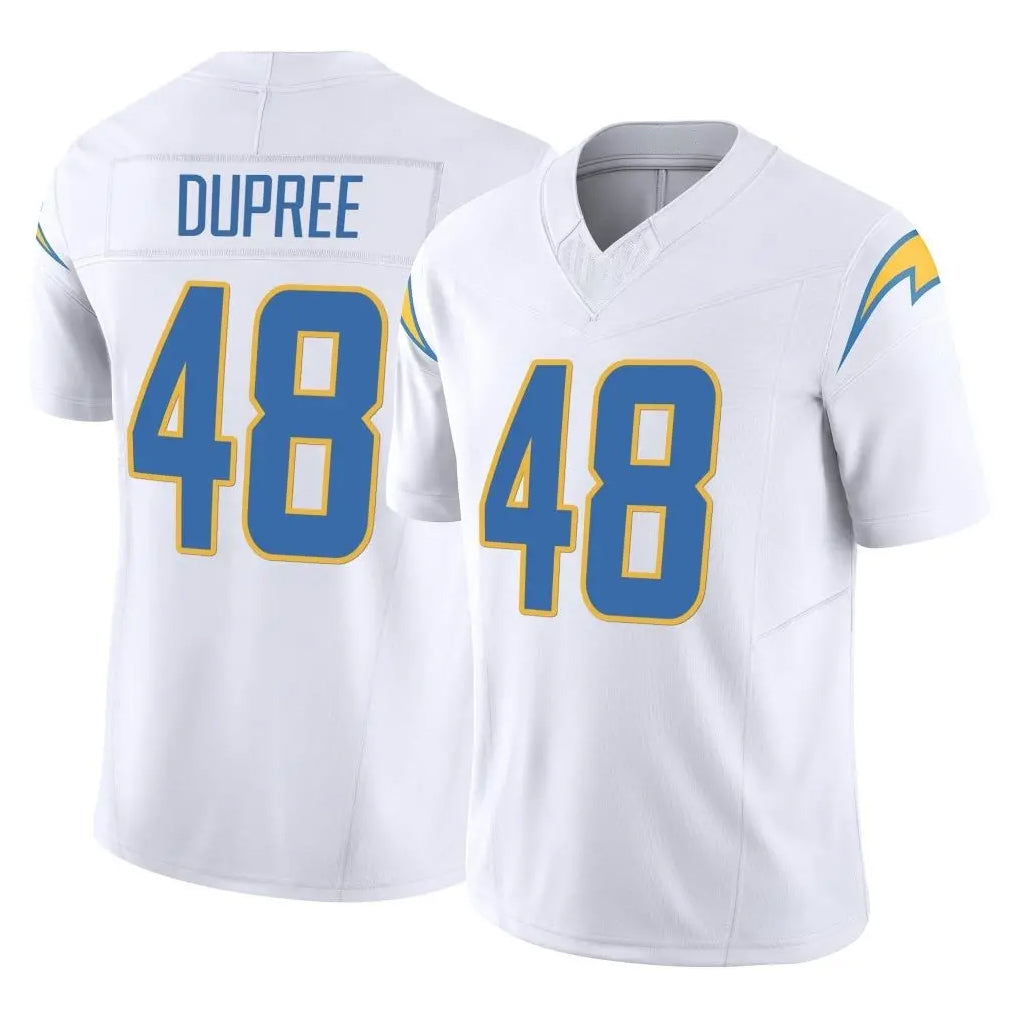LA.Chargers #48 Bud Dupree Player White Limited Vapor F.U.S.E. Home Game Gdoa Stitched Jerseys