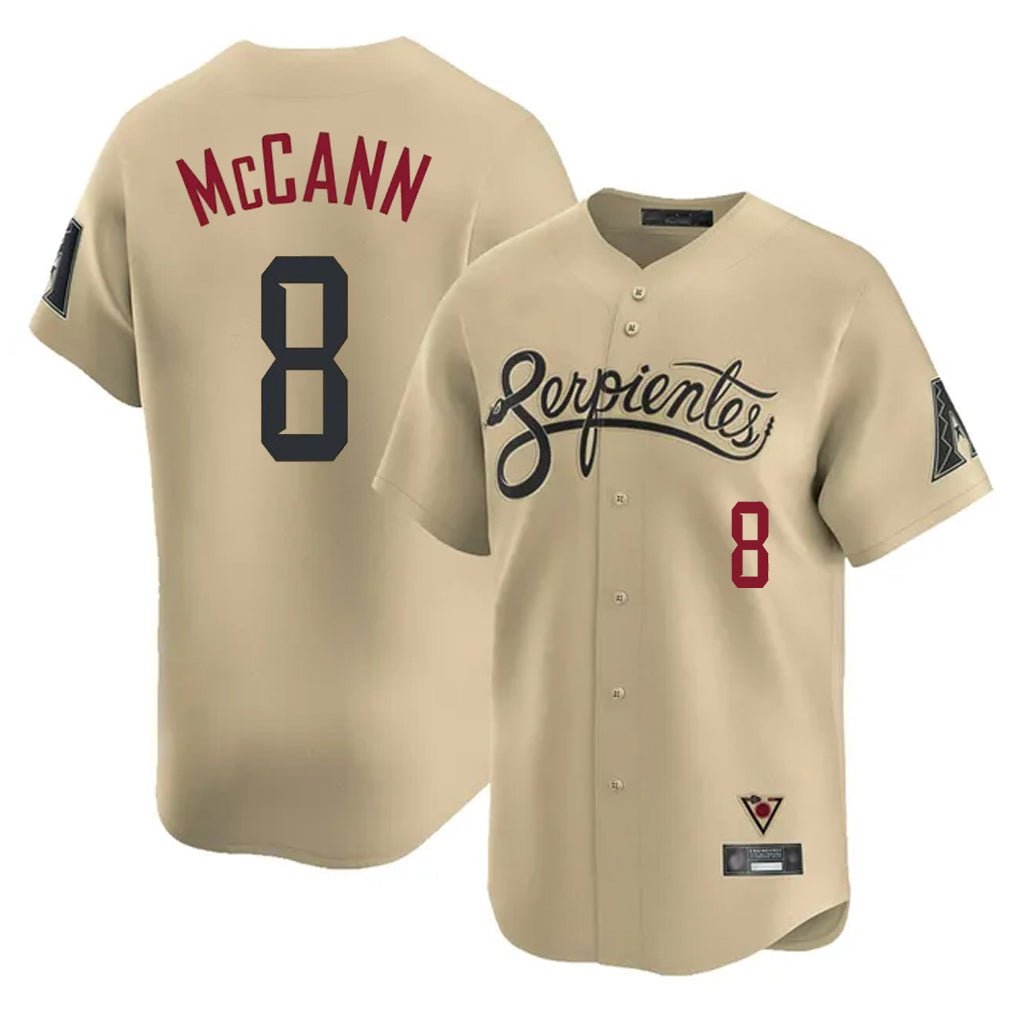A.Diamondbacks #8 James McCann Player Tan City Connect Limited Home Game Gdoa Stitched Jerseys