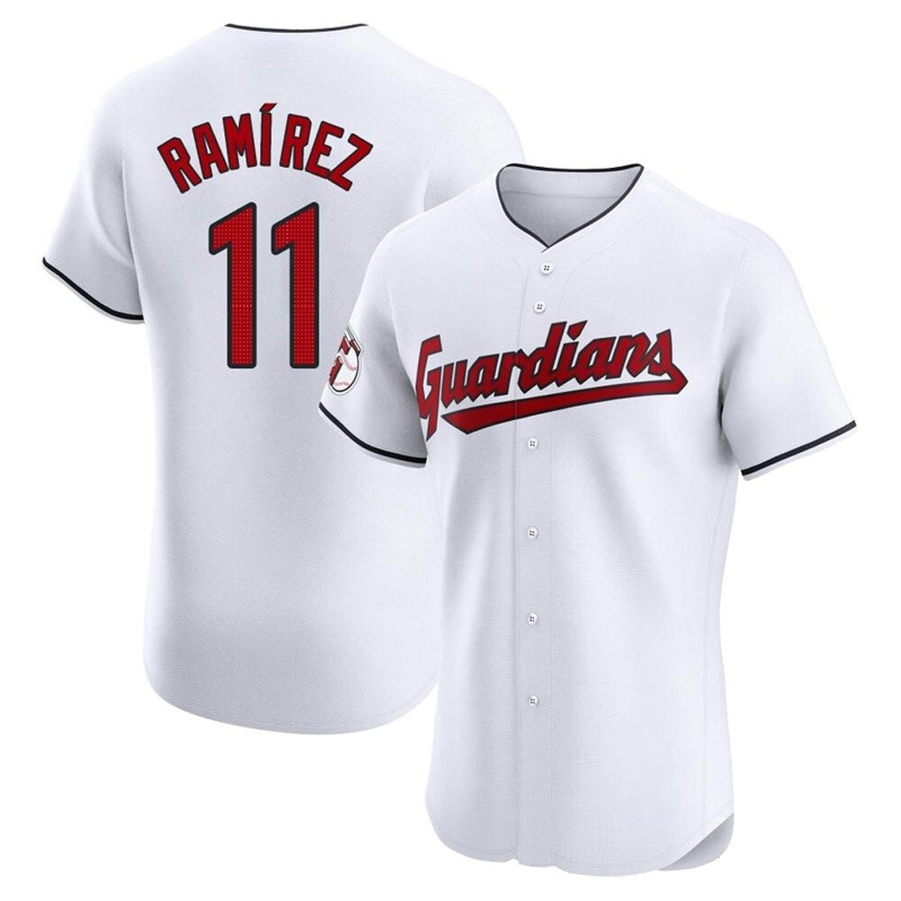 C.Guardians #11 Jose Ramirez Player White Limited Elite Home Gdoa Stitched Jerseys
