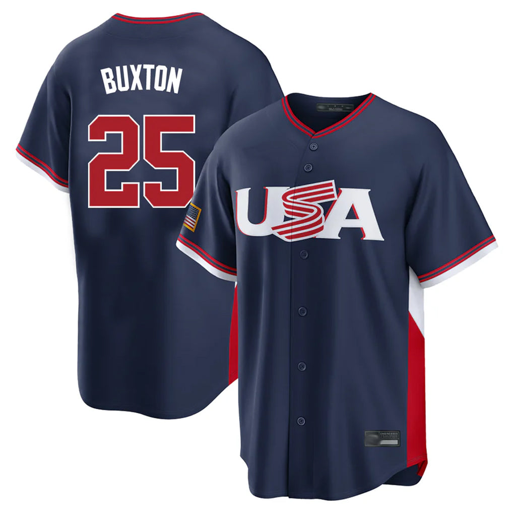 M.Twins #25 Byron Buxton Player Navy USA 2026 World Classic Limited Home Fdoa Stitched Jerseys