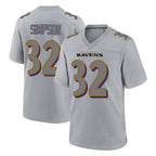 B.Ravens #32 Trenton Simpson Player Gray Color Rush Vapor Untouchable Game Gdoa Stitched Jerseys