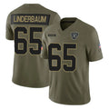 LV.Raiders #65 Tyler Linderbaum Player Olive 2025 Salute To Service Limited Game Gdoa Stitched Jerseys