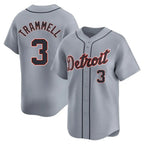 D.Tigers #3 Alan Trammell Player Gray Home Limited Gdoa Stitched Jerseys