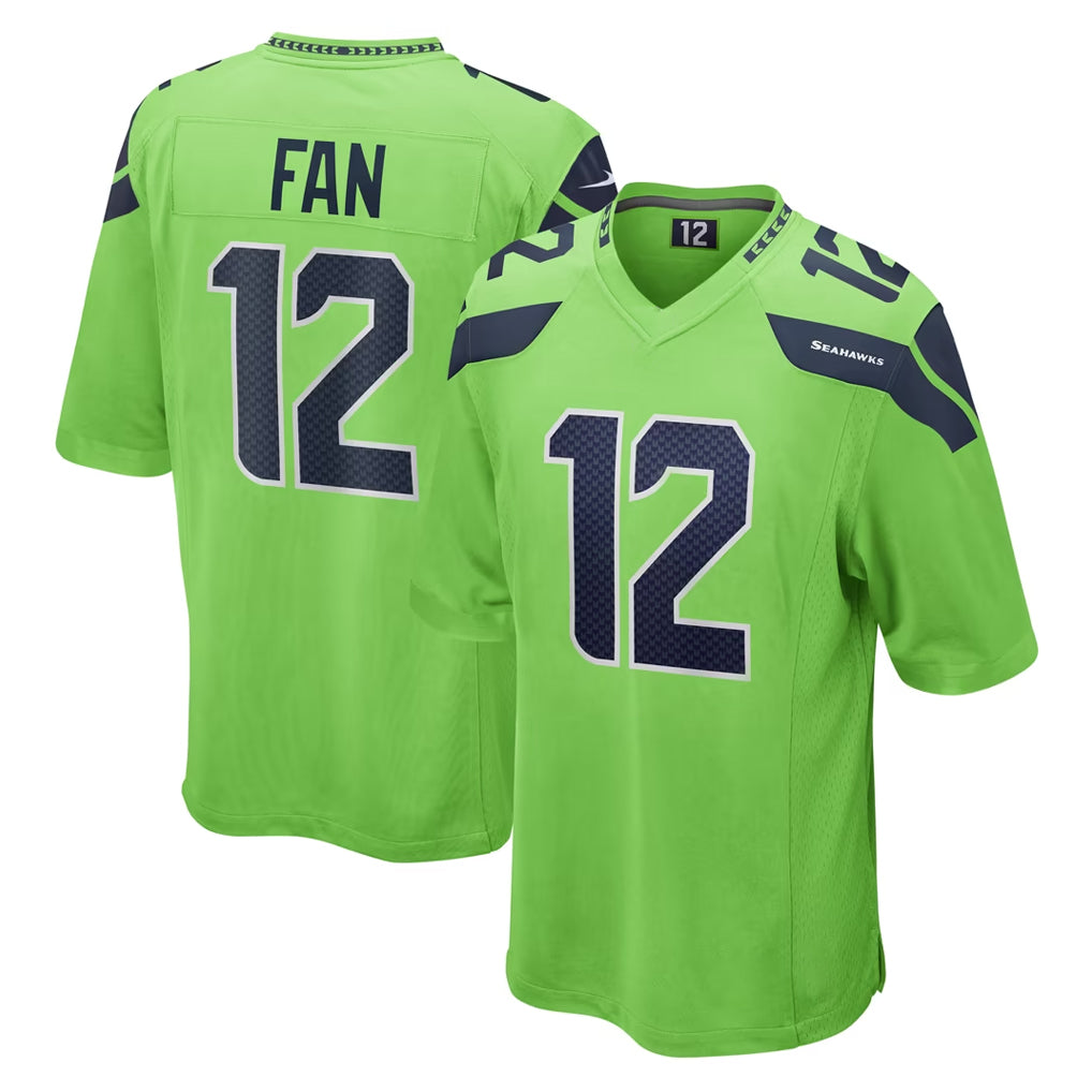S.Seahawks #12 12th Fan Player Green Home Game Gdoa Stitched Jerseys