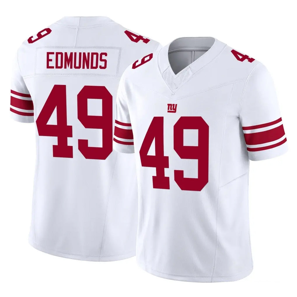 NY.Giants #49 Tremaine Edmunds Player White Limited Vapor F.U.S.E. Home Game Gdoa Stitched Jerseys