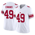 NY.Giants #49 Tremaine Edmunds Player White Limited Vapor F.U.S.E. Home Game Gdoa Stitched Jerseys