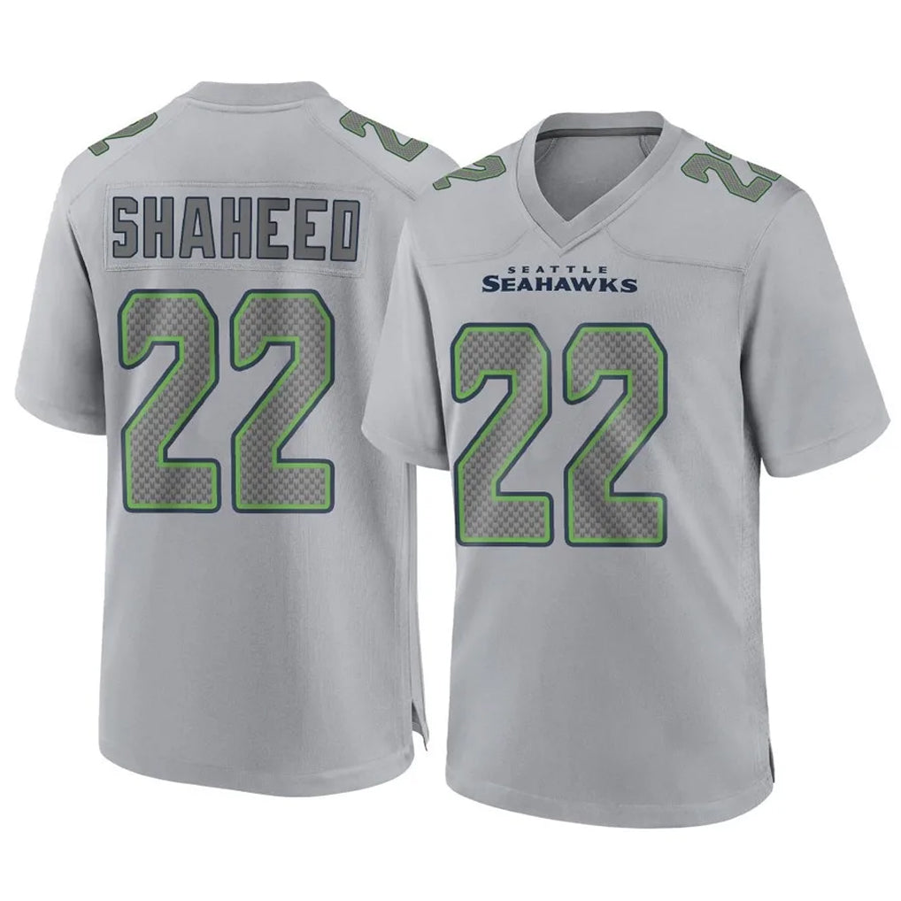 S.Seahawks #22 Rashid Shaheed Player Gray Atmosphere Fashion Home Game Gdoa Stitched Jerseys
