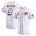 C.Reds #9 Matt McLain Player White Speedway Classic Limited Elite Home Gdoa Stitched Jerseys