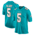 M.Dolphins #5 Jaylen Wright Player Aqua Home Game Gdoa Stitched Jerseys