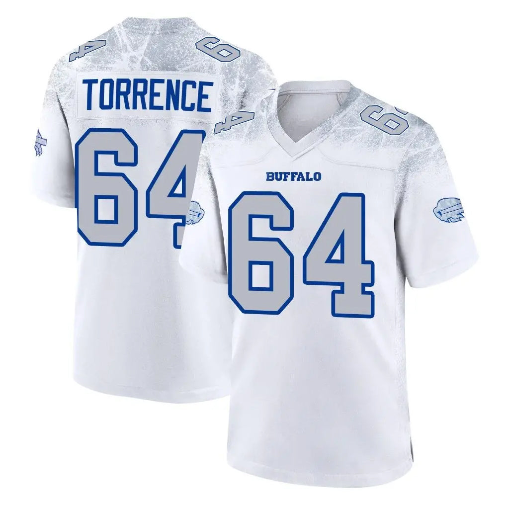 B.Bills #64 O'Cyrus Torrence Player White Rivalries Collection Game Gdoa Stitched Jerseys