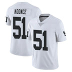 LV.Raiders #51 Malcolm Koonce Player White Limited Vapor Untouchable Home Game Gdoa Stitched Jerseys