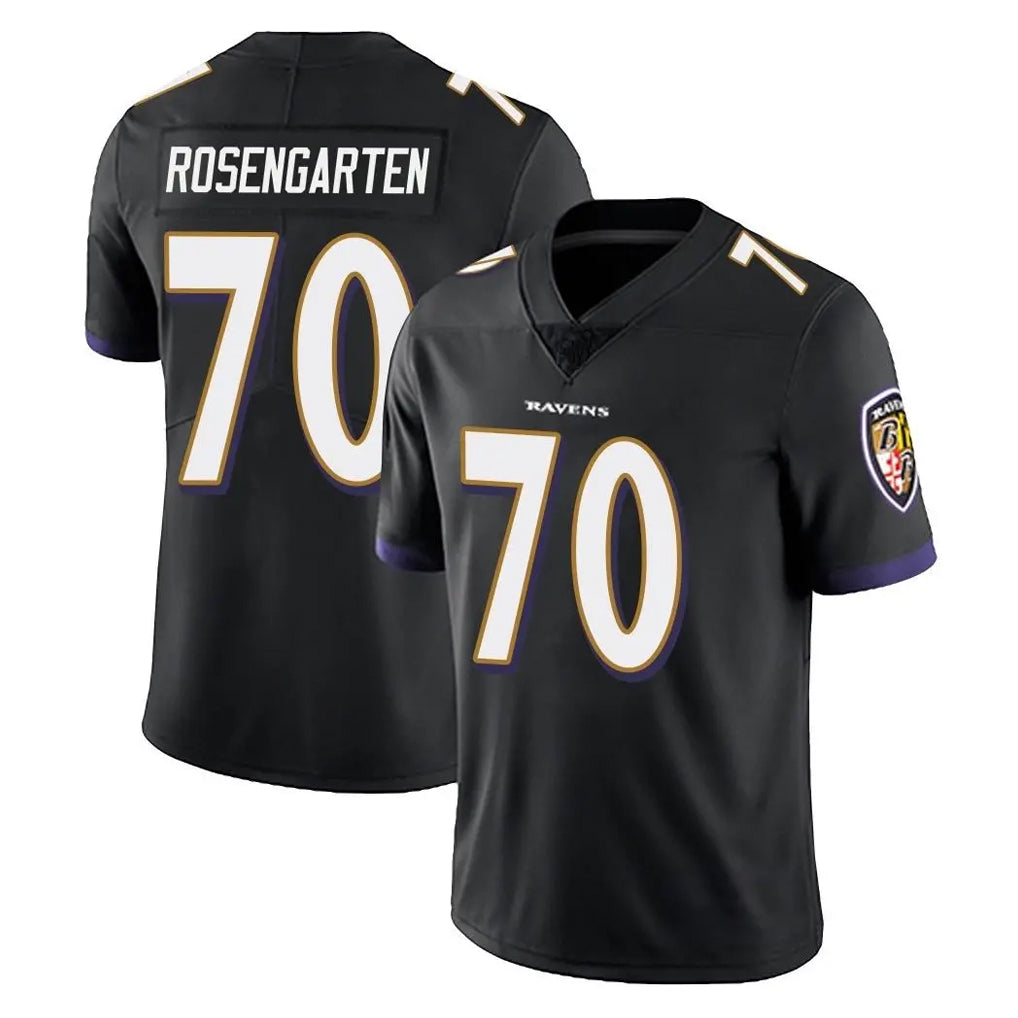 B.Ravens #70 Roger Rosengarten Player Black Vapor Untouchable Limited Home Game Gdoa Stitched Jerseys