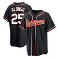 B.Orioles #25 Pete Alonso Player Black Out Home Game Gdoa Stitched Jerseys