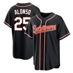B.Orioles #25 Pete Alonso Player Black Out Home Game Gdoa Stitched Jerseys