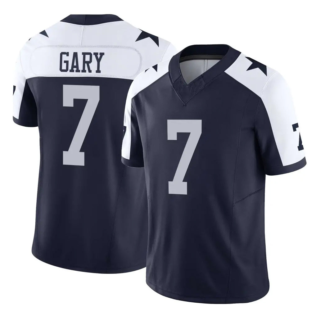 D.Cowboys #7 Rashan Gary Player Navy-White Limited Alternate Vapor F.U.S.E. Home Game Gdoa Stitched Jerseys
