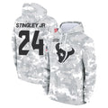 H.Texans #24 Derek Stingley Jr. Player Arctic Camo Salute to Service Hoodies Limited Game Gdoa Stitched Jerseys