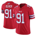 B.Bills #91 Ed Oliver Player Red Vapor Untouchable Limited Gdoa Stitched Jerseys