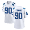 IN.Colts #90 Grover Stewart Player White Home Game Gdoa Stitched Jerseys