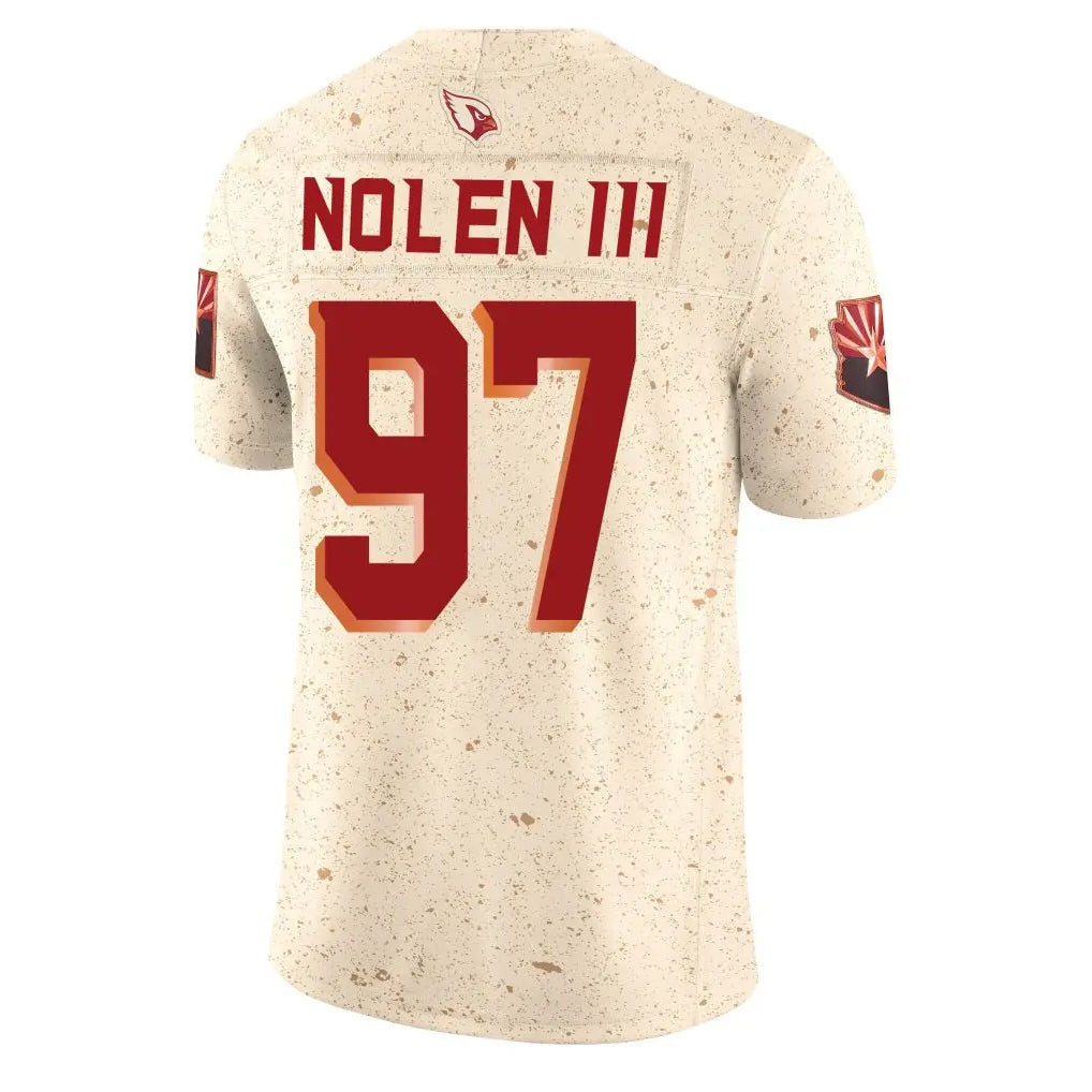 A.Cardinals #97 Walter Nolen III Player Cream Rivalries Collection Vapor Limited Home Game Gdoa Stitched Jerseys