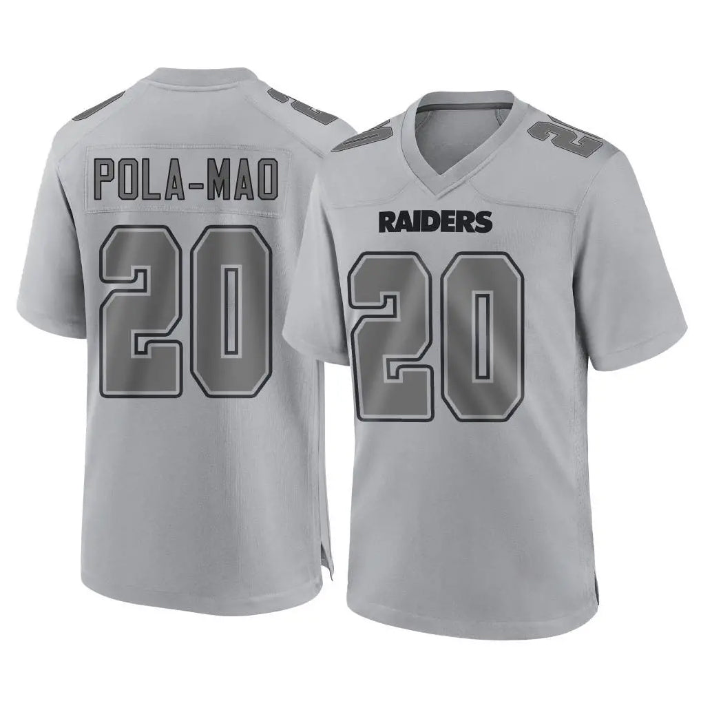 LV.Raiders #20 Isaiah Pola-Mao Player Gray Atmosphere Fashion Limited Game Gdoa Stitched Jerseys