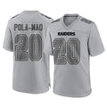 LV.Raiders #20 Isaiah Pola-Mao Player Gray Atmosphere Fashion Limited Game Gdoa Stitched Jerseys