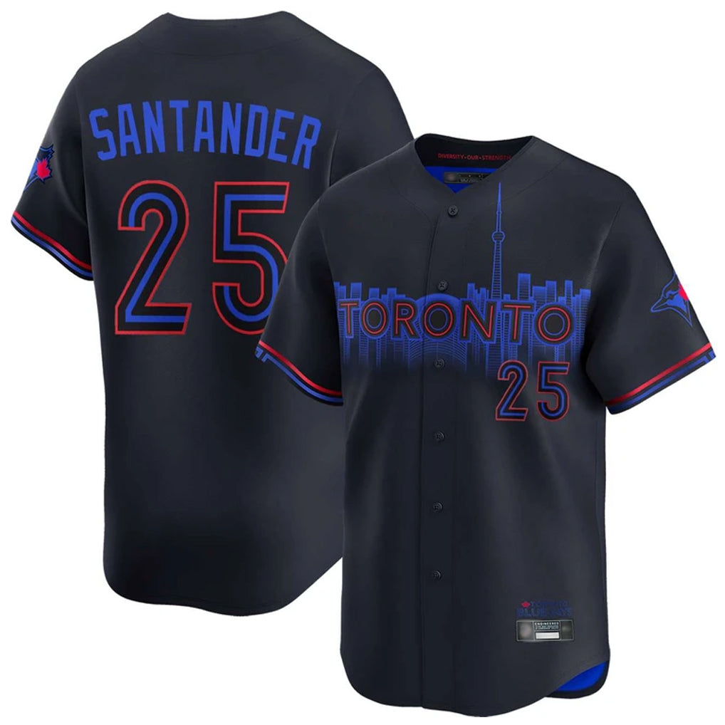 T.Blue Jays #25 Anthony Santander Player Black&Blue City Connect Limited Fdoa Stitched Jerseys
