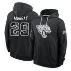J.Jaguars #29 Eric Murray Player 2026 Black Logo Pullover Hoodies Limited Game Gdoa Stitched Jerseys