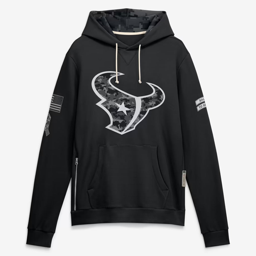 H.Texans 2026 Black Logo Pullover Hoodies Limited Game Gdoa Stitched Jerseys
