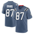NE.Patriots #87 Romeo Doubs Player Blue Rivalries Collection Home Game Gdoa Stitched Jerseys