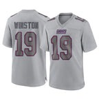 NY.Giants #19 Jameis Winston Player Gray Atmosphere Fashion Limited Game Gdoa Stitched Jerseys