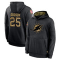 M.Dolphins #25 Tyrel Dodson Player Black Salute to Service Hoodies Limited Game Gdoa Stitched Jerseys