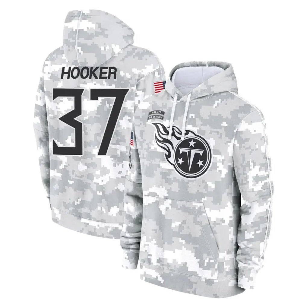 T.Titans #37 Amani Hooker Player Camo Arctic Salute to Service Pullover Hoodies Home Game Gdoa Stitched Jerseys