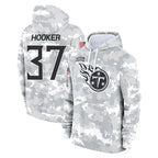 T.Titans #37 Amani Hooker Player Camo Arctic Salute to Service Pullover Hoodies Home Game Gdoa Stitched Jerseys