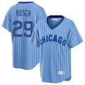 C.Cubs #29 Michael Busch Player Blue T-shirt Cooperstown Collection Limited Gdoa Stitched Jerseys