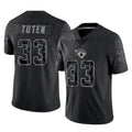 J.Jaguars #33 Bhayshul Tuten Player Black Reflective Limited Game Gdoa Stitched Jerseys