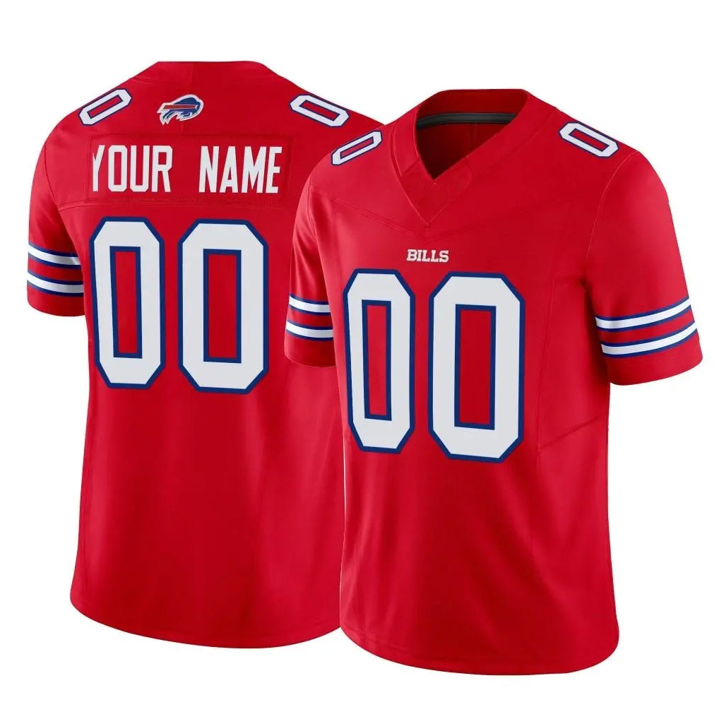 Custom B.Bills Red Vapor F.U.S.E. Limited Home Game Any Name & Numbers Gdoa Stitched Jerseys