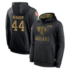 J.Jaguars #44 Travon Walker Player Black Salute to Service Hoodies Limited Game Gdoa Stitched Jerseys