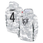 C.Bears #4 D'Andre Swift Player Arctic Camo Salute to Service Pullover Hoodies Limited Gdoa Stitched Jerseys