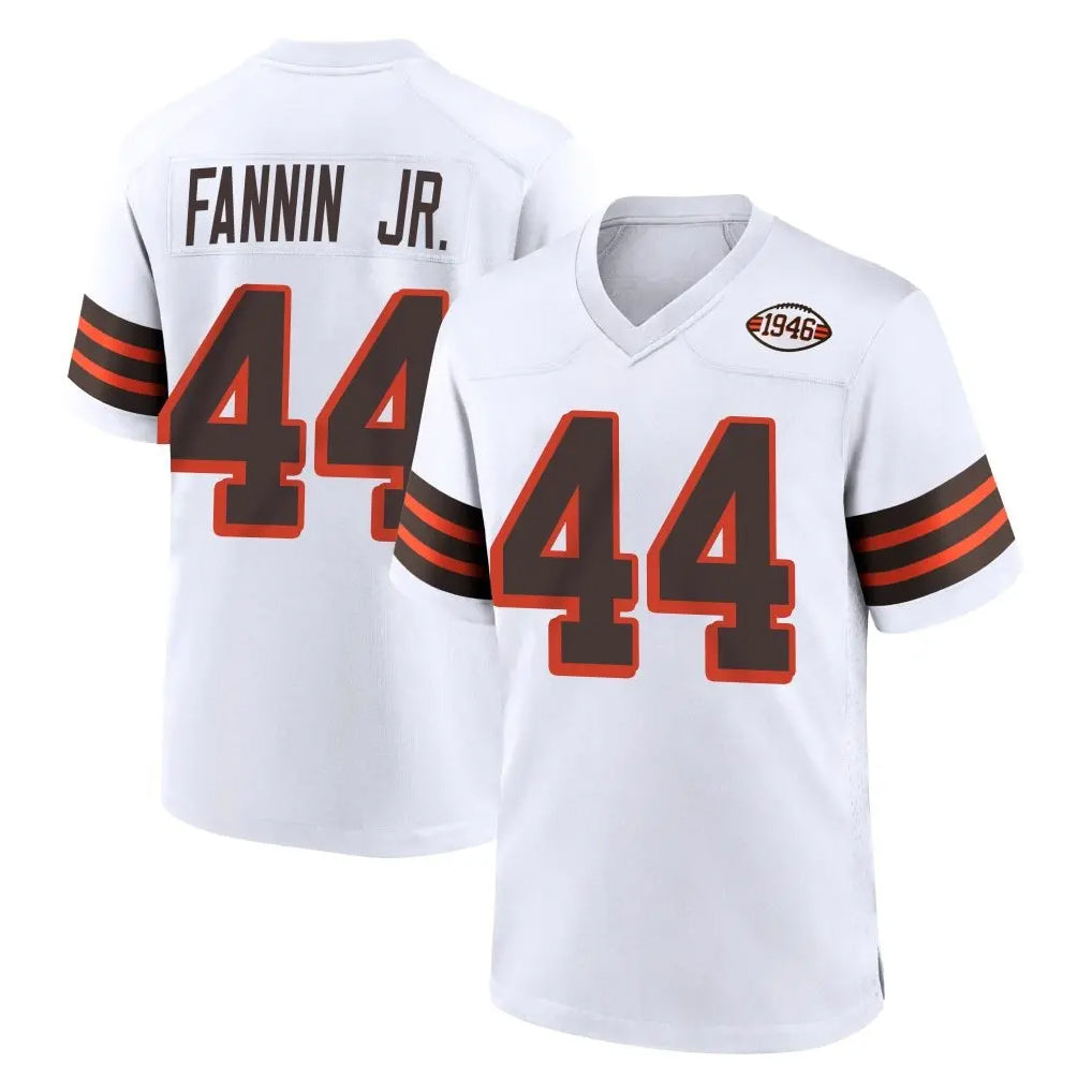 C.Browns #44 Harold Fannin Jr. Player White Alternate Home Game Gdoa Stitched Jerseys