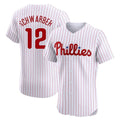 P.Phillies #12 Kyle Schwarber Player White Home Limited Elite Fdoa Stitched Jerseys