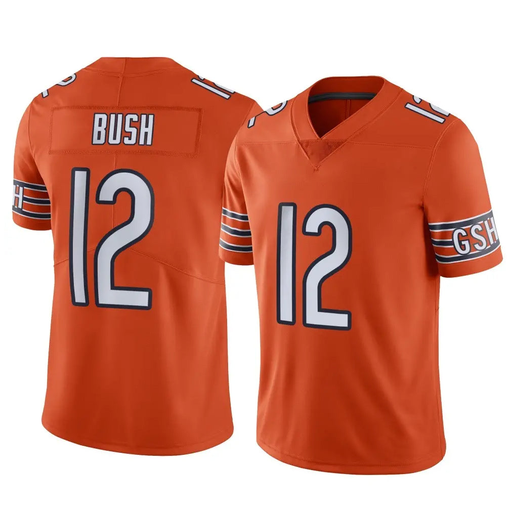 C.Bears #12 Devin Bush Player Orange Alternate Vapor Limited Home Game Gdoa Stitched Jerseys