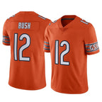 C.Bears #12 Devin Bush Player Orange Alternate Vapor Limited Home Game Gdoa Stitched Jerseys