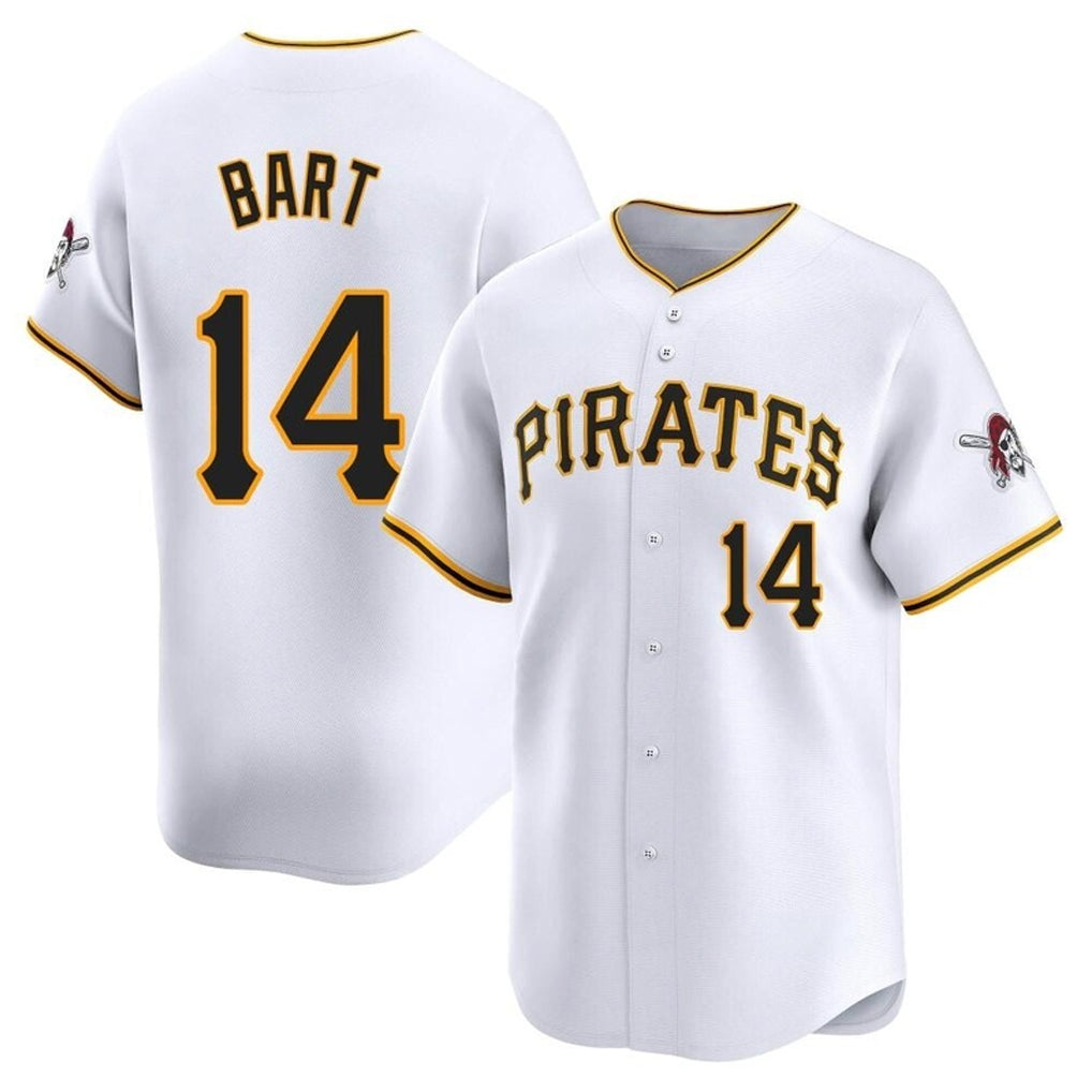 P.Pirates #14 Joey Bart Player White Home Limited Fdoa Stitched Jerseys