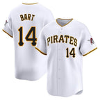 P.Pirates #14 Joey Bart Player White Home Limited Fdoa Stitched Jerseys