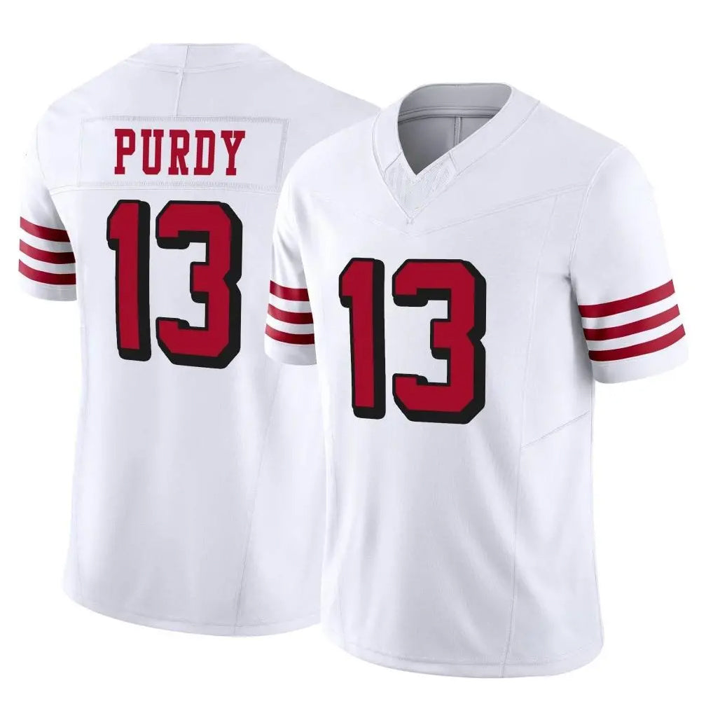 SF.49ers #13 Brock Purdy Player White Limited Alternate Vapor F.U.S.E. Home Game Gdoa Stitched Jerseys
